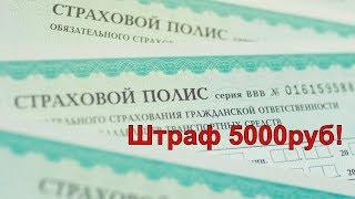 Повышение штрафа за отсутствие страховки | 5000руб за отсутствие ОСАГО.