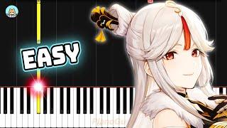 Genshin Impact OST - "Moon in One's Cup" - EASY Piano Tutorial & Sheet Music