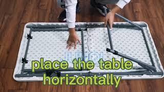 how to assemble the 4feet folding plastic table