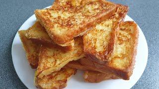 If you have toast, 2 eggs and milk at home, you can make a delicious breakfast. French toast recipe!