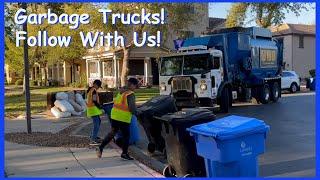 Friends Follow The Garbage Truck!