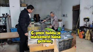 Çöpten bulduğu malzemeyi bakın ne yaptı