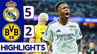 Real Madrid vs Dortmund 5-2  vinicuis hat-trick Highlights _ All Goals 2024 HD(720P_HD)