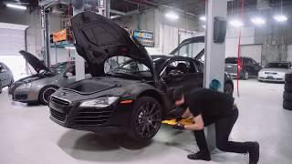 Audi R8 Oil Change & Valve Cleaning with MASTER Audi Mechanic!