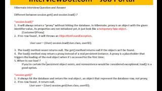 DIFFERENCE BETWEEN HIBERNATE SESSION GET LOAD METHOD