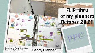 October 2021 FLIP-thru of ALL My Planners | Erin Condren | Happy Planner