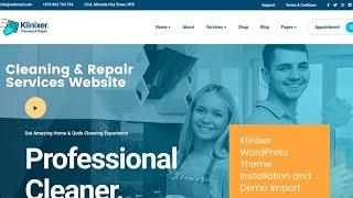 Cleaning and Repair Services Website using Klinixer WordPress Theme