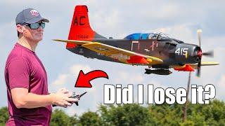 Giant Scale RC Flying After 3 Months off!  The Skyraider Groove