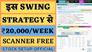 Swing trading strategy | Free chartink scanner | Stock setup