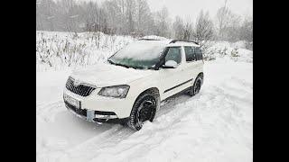 Skoda Yeti в снегу. Йети в своей среде?