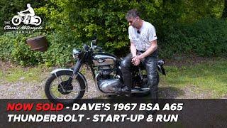 1967 BSA A65 Thunderbolt for sale - quick look & start up