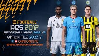 PES 2017 eFootball HANO 2022 V2 OPTION FILE 2023 V1