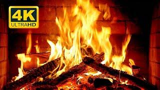  Cozy Fireplace 4K (12 HOURS). Fireplace with Crackling Fire Sounds. Crackling Fireplace 4K