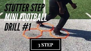 3 STEP - Stutter Step American Football Drill #1 - Defensive Line Drills