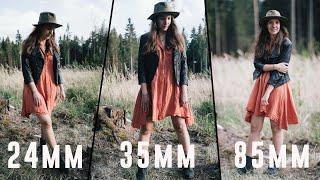 FESTBRENNWEITEN VERGLEICH | 24mm vs 35mm vs 50mm vs 85mm [Brennweitenvergleich Portrait]