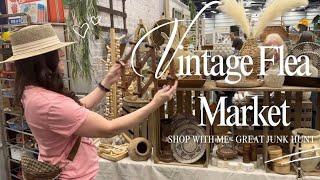 VINTAGE FLEA MARKET   Shop with Me | Great Junk Hunt