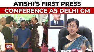 Delhi Chief Minister Atishi Praises Arvind Kejriwal's Leadership | Atishi Holds First PC As Delhi CM