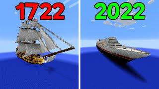 Ships at 1422 vs 1722 vs 2022...