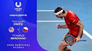 Taylor Fritz v Tomas Machac Condensed Match | United Cup 2024 Semifinal