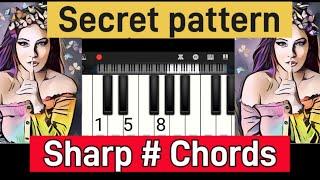 All Sharp Major Chords Shortcut #piano #sharpchords#pianochords