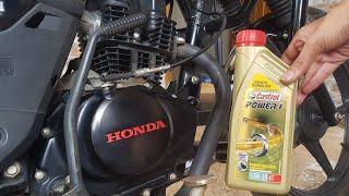 Castrol Power 1 10w30 In Honda CB Shine | Castrol Engine Oil Review | Oil Change In Honda Shine