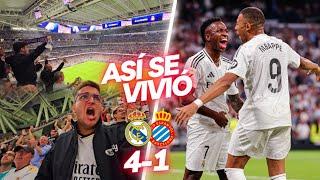 ASÍ SE VIVIÓ en el Bernabéu: REAL MADRID 4-1 RCD ESPANYOL ** REMONTADA ÉPICA MBAPPÉ RODRYGO VINI **