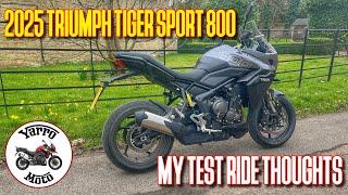 2025 TIGER SPORT 800 - MY TEST RIDE THOUGHTS.