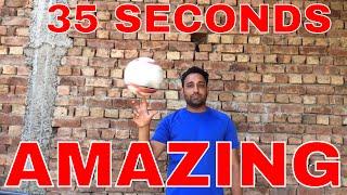 Football spinning for 35 seconds guinness world record longest duration spinning football on finger