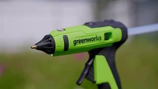 Обзор и тест аккумуляторного клеевого пистолета Greenworks G24GLG: 16 стержней 11х200 без остановки