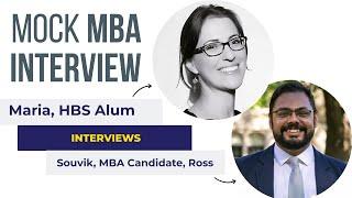 Live MBA Mock Interview with Maria (HBS Alum) and Student