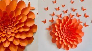 Giant Paper Flowers Wall Decor Ideas | Room Decor Ideas