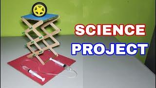 How to Make Hydraulic Powered Robotic Lift Crane | Science Project