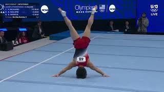 Asher Hong was hype after his floor | U.S. Olympic Gymnastics Trials