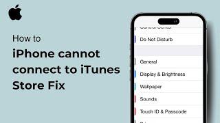 iPhone cannot connect to iTunes Store Fix ( iOS ) 2024