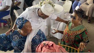 ENIOLA BADMUS WENT ON HER KNEES TO GREET MADAM SAJE AT MURPHY AFOLABI 8 DAYS FIRDAUS PRAYER