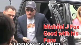 Michael J Fox and his Bodyguards very good with people and Fans