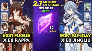 E0S1 Fugue x Rappa & E0S1 Sunday x Jingliu | MOC 12 v2.7 | Honkai Star Rail.