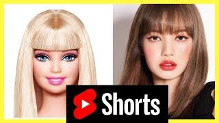 Lisa (Black pink) as Barbie doll! she really fits very well in doll templates! #shorts​​ #tiktok​​