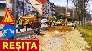 REȘIȚA MODERNĂ  PORR APROAPE DE FINALIZAREA LUCRĂRILOR  LINIA DE TRAMVAI TRIAJ-INTIM, Martie 2024