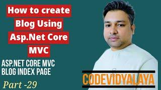 ASP.NET MVC Blog Tutorial: Creating a Dynamic Blog Index Page -Part 29