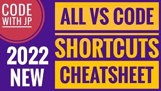 All VS Code Shortcuts Cheat sheet || CODE WITH JP ||