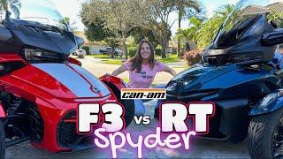 Let's Compare the Can-am Spyder RT vs F3