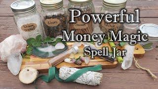 Money Spell Jar,  Prosperity, Wealth & Abundance - Pagan Crafting, witchcraft