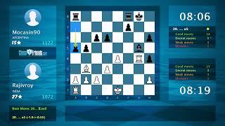 Chess Game Analysis: Rajivroy - Mocasin90, 1-0 (By ChessFriends.com)