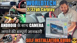 Fully Guide Android Stereo with Reverse Camera Installation | Worldtech 2/32gb Stereo with Carplay