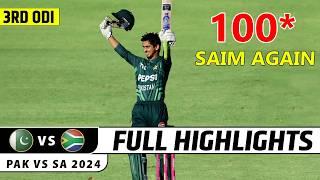 FULL Highlights Pakistan VS South Africa 3RD ODI Match 2024 | SA VS PAK ODI 3RD