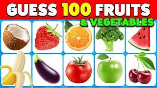 Guess the Fruit and Vegetable in 3 seconds  | EASY to IMPOSSIBLE