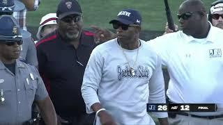 Deion Sanders and Eddie Robinson Jr.'s post-game handshake got a little heated 