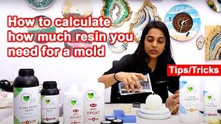 How to calculate how much resin you need for UNDEFINED SILICONE MOLDS | Resin for beginners