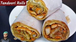 Chicken Tandoori Rolls | Street Style Kathi Rolls | Homemade Pratha Roll